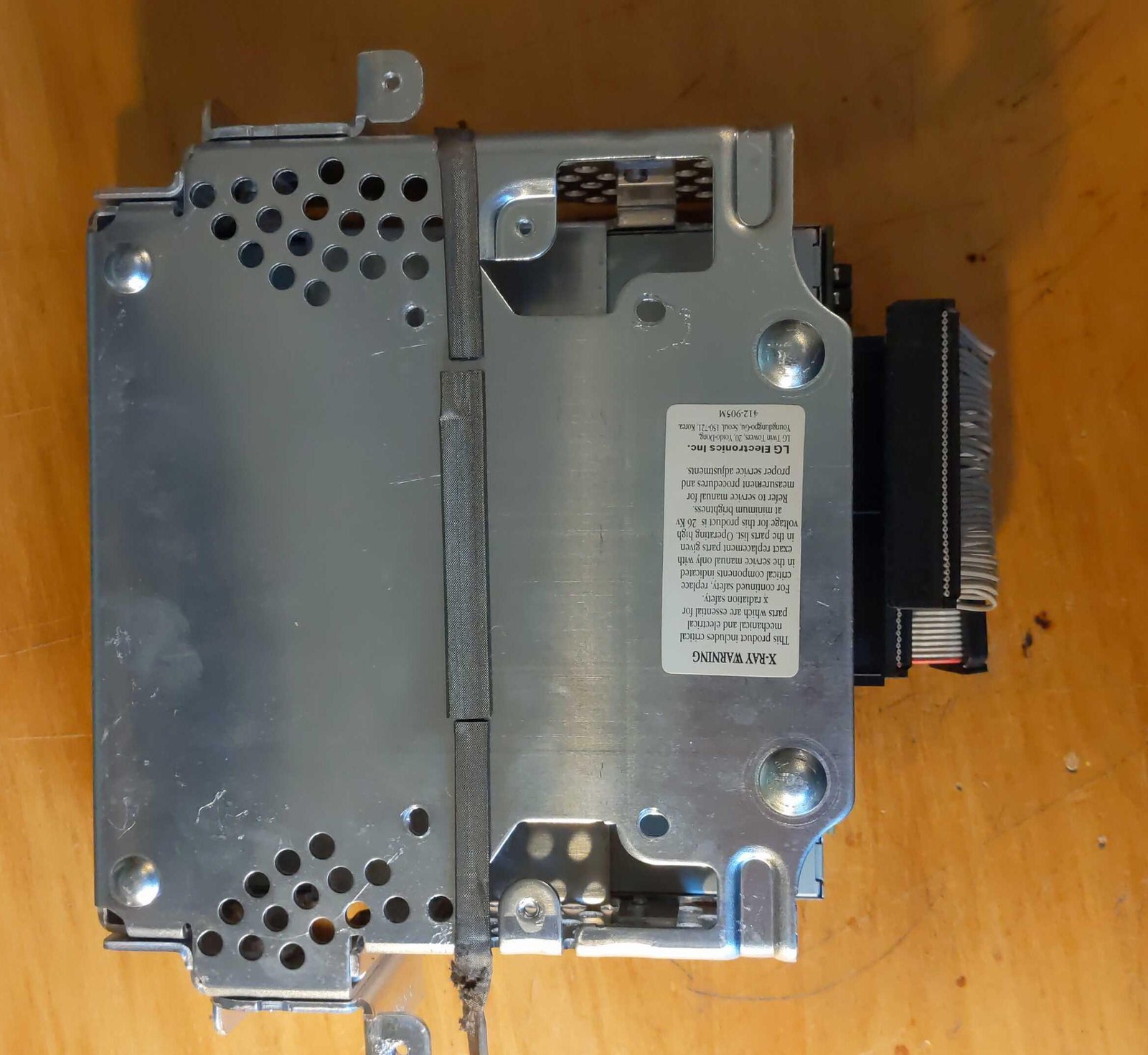 The drive chassis from the top